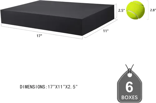 Miniatura 6 de JINMING 6 cajas de regalo extragrandes con tapas de 17 x 11 x 2.5 pulgadas para ropa, cajas de regalo negras, cajas de ropa para el día de la madre