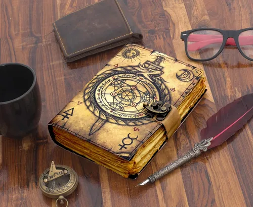 Miniatura 2 de Libro de hechizos en blanco de sombras, suministros de brujería, hechizo de bruja para hombres y mujeres, 200 páginas con cierre de cerradura, papel