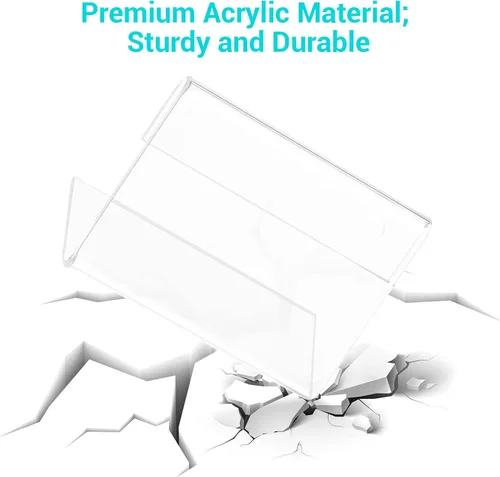 Miniatura 3 de ARTIBETTER Tarjetas de mesa acrílicas, paquete de 20 soportes transparentes en forma de L, soportes horizontales para menú y placa de nombre