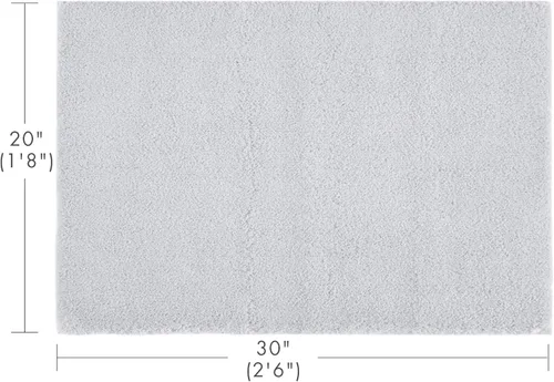 Miniatura 2 de Madison Park Marshmallow - Alfombra de baño antideslizante, de felpa lujosa, absorbente, de secado rápido, diseño de spa, decoración de baño, 20 x