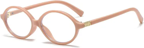 Miniatura 9 de Onrtry Lentes retro ovalados con bloqueo de luz azul para mujeres y hombres, anteojos falsos nerd redondos sin receta