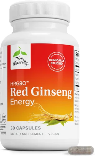 Terry Naturally EuroPharma HRG80 Red Ginseng Energy 30 Cápsulas