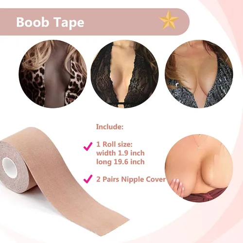 Miniatura 7 de Cinta de levantamiento de senos cinta de elevación y moda cinta de boob cinta de moda bob cubiertas de pezones cinta corporal para el pecho