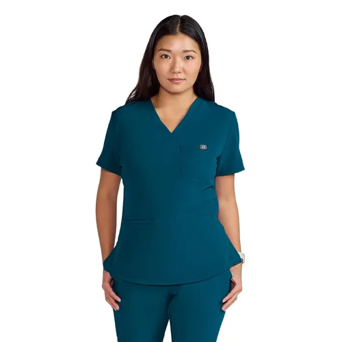 Miniatura 19 de ave. Lex - Blusa médica para mujer, estilo túnica, tela elástica en 4 direcciones, cómoda, de fácil cuidado, uniformes médicos para mujer