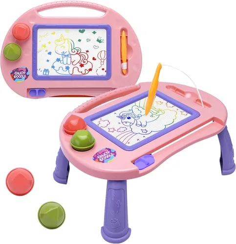 Miniatura 9 de Juguetes para niños pequeños, juguetes para niños de 1 a 2 años, tablero de dibujo magnético, pizarra borrable para niños, juguetes educativos