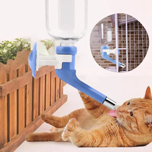Miniatura 7 de Andiker Botella de agua para perros para jaula, dispensador de agua para perros sin goteo de 11.8 fl oz, ajustable y desmontable, instalado