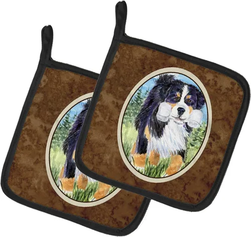 Miniatura 316 de Caroline's Treasures SS8617PTHD - Juego de soportes para ollas de cocina resistentes al calor, almohadillas calientes para horno para cocinar, Husky