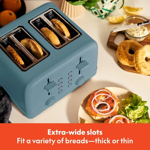 Miniatura 3 de bella Tostadora de 4 rebanadas, control de tostado de 6 ajustes con botones de recalentamiento y cancelación, bandeja de migas extraíble, Surf