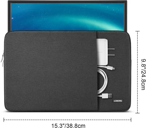 Miniatura 2 de Funda para monitor portátil de 15.6 pulgadas, funda protectora de transporte para la mayoría de monitores de 16.1/15.6 pulgadas, bolsa portátil