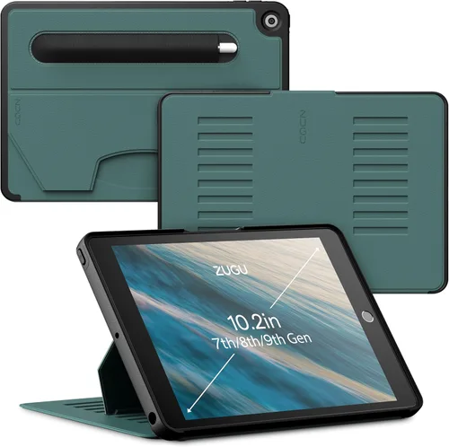 ZUGU CASE Funda para iPad de 7ª / 8ª / 9ª generación de 10.2 pulgadas (2021/2020/2019), protectora, delgada, diseño elegante, soporte magnético, Pino