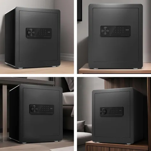 Miniatura 7 de Caja fuerte, caja fuerte para el hogar con bolsa ignífuga e impermeable Caja Fuerte Para Dinero caja de seguridad para dinero para efectivo