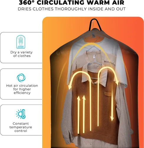 Miniatura 3 de Secadora de ropa portátil – Secadora de ropa de viaje – Ideal para pequeñas cargas de prendas ligeras, además de artículos pequeños como ropa