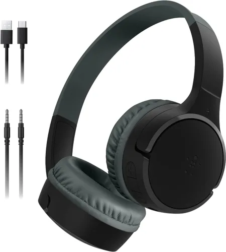 Miniatura 22 de Belkin SoundForm Mini con estuche - Auriculares inalámbricos Bluetooth para niños con vida útil de batería de 30H, límite de volumen seguro de 85dB