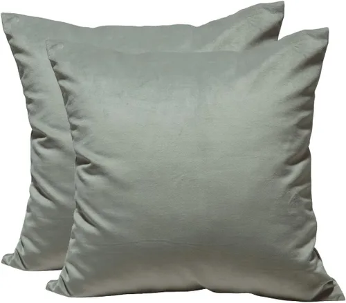 Miniatura 41 de TangDepot - Funda de almohada lisa de terciopelo, funda de cojín supersuave de lujo, muchas opciones de colores y tamaños