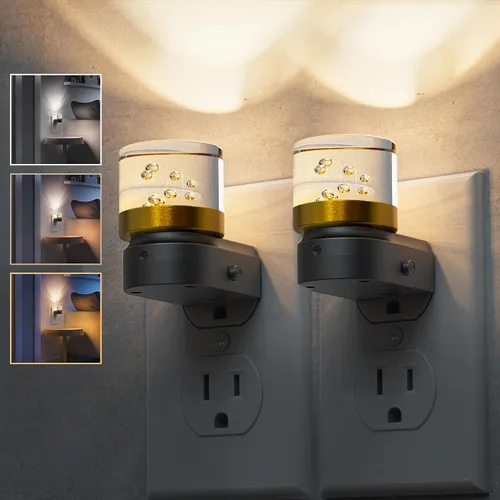 Miniatura 24 de L LOHAS LED Luz nocturna, luces nocturnas de burbujas enchufables a la pared, 3000 K/4000 k/5000 K, luz nocturna de temperatura de color ajustable