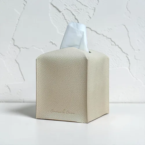 Miniatura 4 de Soporte para caja de pañuelos de piel sintética de alta calidad, elegante funda de caja de pañuelos estilo hotel para decoración del hogar, oficina