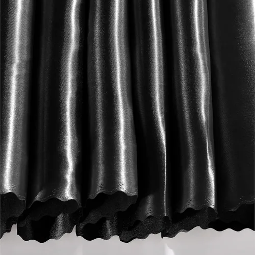 Miniatura 6 de Homiest Mantel de satén, 60 x 84 pulgadas, color negro, superposición brillante, decoración de mesa rectangular sedosa para bodas, graduaciones