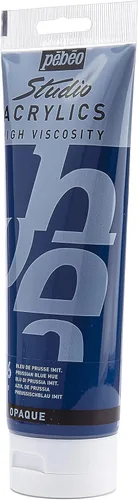 Miniatura 121 de PEBEO Studio Acrílicos de Alta Viscosidad, Acrílico Fino, 250 ml - Plata Iridiscente, 8.45 Fl Oz (Paquete de 1)