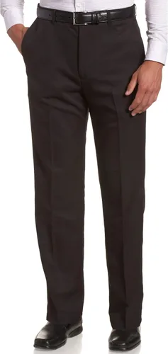 Haggar - Pantalón para hombre de primera calidad, sin plancha, con cintura expandible y plisado en la parte delantera