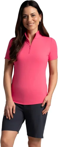 Miniatura 2 de IBKUL Women's Wear Sun Protective UPF 50+ Icefil Cooling Short Sleeve Mock Neck Top