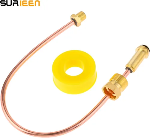Miniatura 5 de Regulador de propano de 15 pulgadas Coleta de cobre POL x 1/4 "NPT macho, Regulador de cambio automático de dos etapas Coleta de cobre POL a 1/4