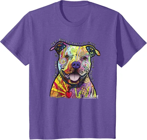 Miniatura 50 de Beware Of Pit Bulls, Dean Russo Pitbull Original - Camiseta para amantes de los perros, Negro