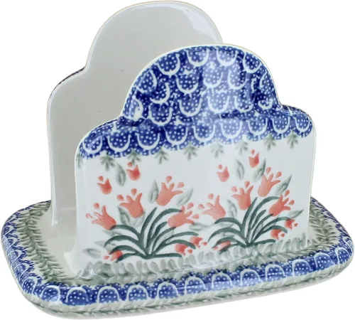 Miniatura 17 de Servilletero Alyce de cerámica polaca rosa azul