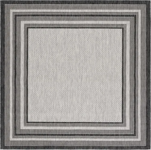 Miniatura 86 de SAFAVIEH Alfombra lavable al aire libre Courtyard Collection – 4' x 5'7", beige oscuro y beige, no desprende pelusa y fácil de limpiar, ideal