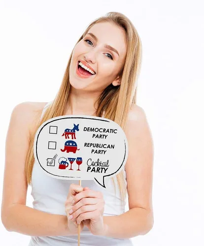 Miniatura 3 de Big Dot of Happiness Kit de accesorios para cabina de fotos para fiesta electoral política, 20