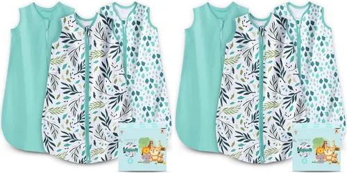Miniatura 28 de Cute Castle Saco de dormir para bebé de 0 a 6 meses, ligero, 100% algodón, cremallera de 2 vías, TOG 0.5, manta de vestir para bebés, ropa de dormir