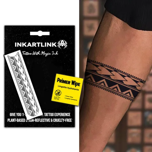 Miniatura 12 de INKARTLINK Tatuajes temporales semipermanentes, tatuajes de brazo realistas, impermeables y no reflectantes, embalaje exquisito, diseño único
