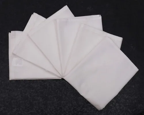 Miniatura 2 de AMOUR INFINI Paquete de 6 toallas de cocina de algodón orgánico para bordar y secar vidrio, vajilla sin pelusa, altamente absorbentes, color blanco