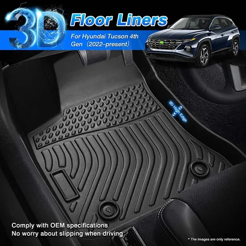Miniatura 2 de Cartist Alfombrillas de Piso Compatibles con Hyundai Tucson NX4 2022 2023 2024 2025 (No para Modelo Híbrido) Alfombrillas de Piso para Todo Clima
