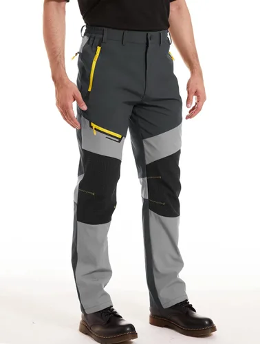 Miniatura 2 de MAGCOMSEN Men's Hiking Pants 5 Zipper Pockets Outdoor Lightweight Water Resistant Reinforced Knees Work Pants