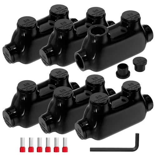 Miniatura 10 de Joinfworld Conector de empalme en línea de 2 puertos 2-14 AWG, conectores de cable de aluminio a cobre, conectores de cable aislados, conectores