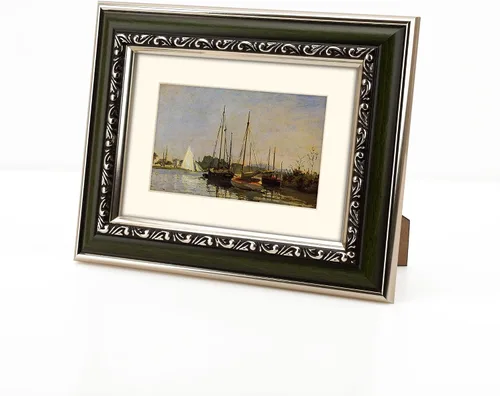 Miniatura 2 de 2 Pack de Marcos de Fotos 5x7 Desgastados en Verde con Acentos Plateados, Estilo Clásico y Ornamentado, Con Alfombrilla para Fotos de 3.5x5.5