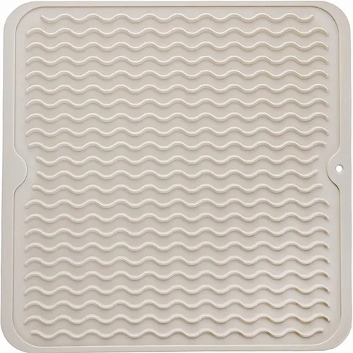 Miniatura 127 de MicoYang Alfombrilla de silicona para secado de platos para múltiples usos, fácil de limpiar, ecológica, resistente al calor, alfombrilla