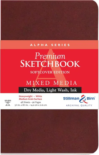 Miniatura 3 de Stillman & Birn Serie Alpha Cuaderno de bocetos de cubierta suave, 8" x 10", 150 g/m² (pesado), papel blanco, superficie de grano medio