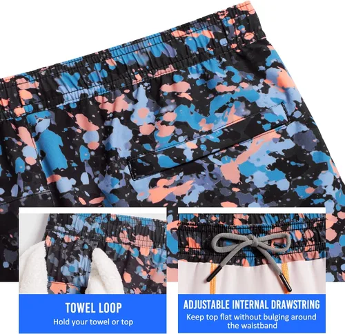 Miniatura 3 de maamgic Pantalones cortos de entrenamiento para hombre 2 en 1, elásticos de 5 pulgadas, entrepierna de 5 pulgadas, pantalones cortos para correr