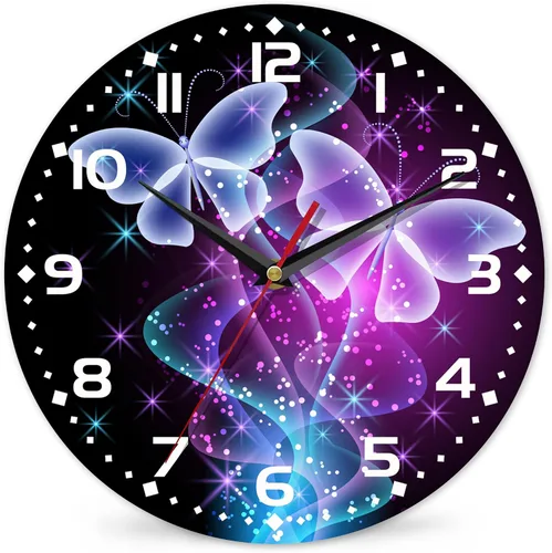 Miniatura 11 de Reloj para sala de estar, reloj de pared de vino abstracto, reloj de pared de madera vintage, silencioso sin tictac, funciona con pilas, números