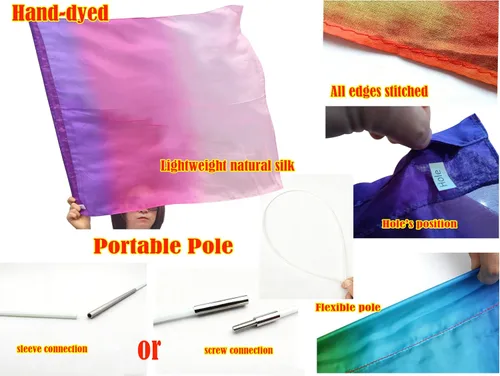 Miniatura 2 de Winged Sirenny Banderas flexibles de seda juvenil de 33 pulgadas para baile cristiano Priase, pancarta de adoración profética de iglesia (realeza)