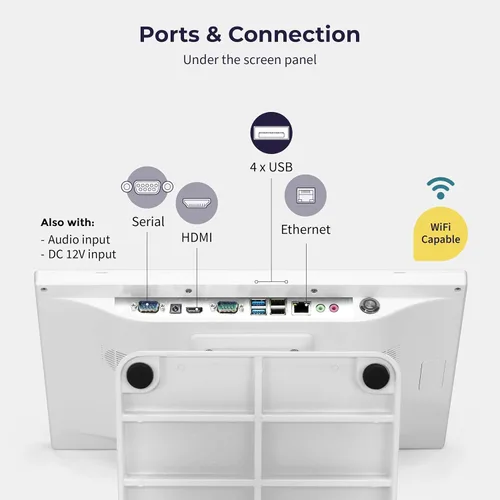 Miniatura 5 de Volcora Máquina terminal de punto de venta al por menor y restaurante para pequeñas empresas, caja registradora de punto de venta con Windows 11