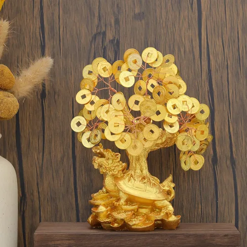Miniatura 6 de Árbol de dinero de Feng Shui para oficina, mesa de hogar, decoración de Feng Shui, árbol de dinero de cristal para riqueza y buena suerte
