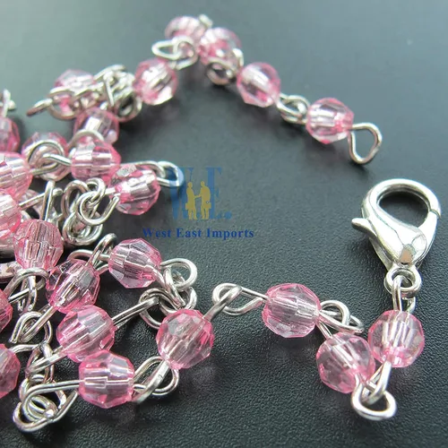Miniatura 6 de Recuerdos de bautismo (12 piezas) Rosario de la Sagrada Comunión en tarro de botella de vidrio Recuerdos de Bautizo Quinceañera Perla rosa Bautizo