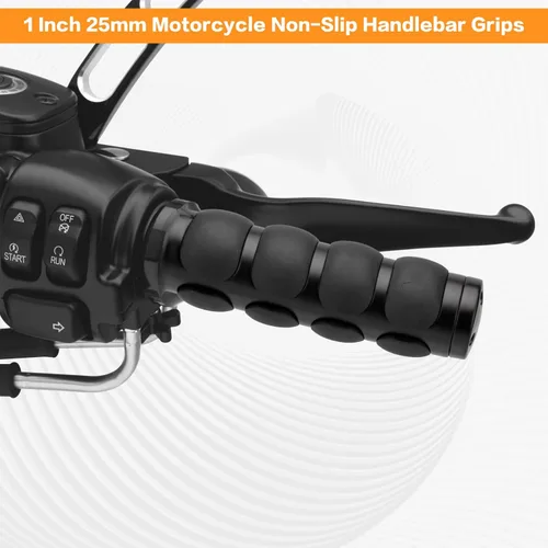 Miniatura 2 de Empuñaduras de mano para motocicleta de 1 pulgada y 0.984 in, agarre para manillar, acelerador, universal, compatible con Harley Davidson Dyna