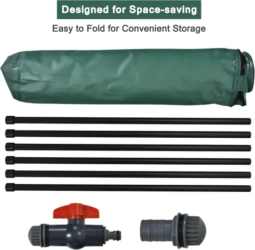 Miniatura 7 de S AFSTAR Barril de lluvia plegable, tanque de almacenamiento plegable para recolección de agua, resistente a la intemperie, contenedor de lluvia