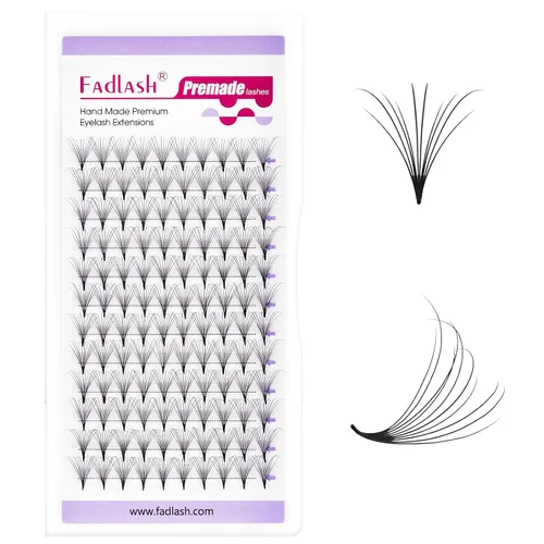 Miniatura 31 de Extensiones de pestañas postizas en abanico 10D Extensiones de pestañas postizas prefabricadas 0.05 0.07 de grosor Extensiones de pestañas postizas