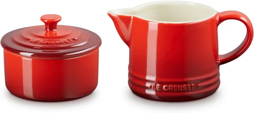 Miniatura 10 de Le Creuset Stoneware Signature, Artichaut Cream & Sugar Set, Crema: 10.1 fl oz, Azúcar: 8oz