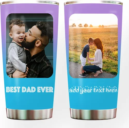 Miniatura 6 de Vaso de café personalizado con foto para mamá papá, vasos de café personalizados, taza de viaje, taza de regalo para padre, madre, hombres