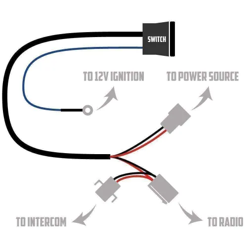 Miniatura 5 de Rugged Radios Interruptor de encendido todo en uno para radio e intercomunicador impermeable - Interruptor basculante Comms Radio bidireccional